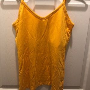 Yellow Spun Bamboo Spaghetti Strap Camisole